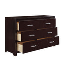  Color_Espresso -- Homelegance Edina 6 Drawer Dresser IMAGE 3