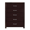  Color_Espresso -- Homelegance Edina 5 Drawer Chest IMAGE 1