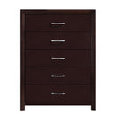  Color_Espresso -- Homelegance Edina 5 Drawer Chest IMAGE 1