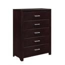  Color_Espresso -- Homelegance Edina 5 Drawer Chest IMAGE 2