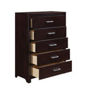  Color_Espresso -- Homelegance Edina 5 Drawer Chest IMAGE 3