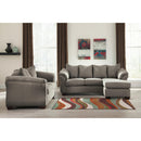  Manufacturer Color_Cobblestone -- Signature Design by Ashley Darcy Stationary Fabric Loveseat IMAGE 3
