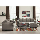  Manufacturer Color_Cobblestone -- Signature Design by Ashley Darcy Stationary Fabric Loveseat IMAGE 4