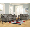  Manufacturer Color_Cobblestone -- Signature Design by Ashley Darcy Stationary Fabric Loveseat IMAGE 6