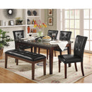  Homelegance Decatur 2456-64 Dining Table, Marble Top IMAGE 3
