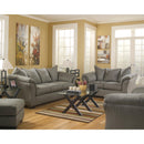  Manufacturer Color_Cobblestone -- Signature Design by Ashley Darcy Fabric Ottoman IMAGE 3