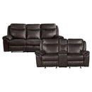  Homelegance Aram 8206BRW 2 pc Reclining Living Room Set IMAGE 3
