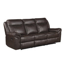  Homelegance Aram 8206BRW 2 pc Reclining Living Room Set IMAGE 4