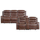  Homelegance Putnam 9405BR 2 pc Power Reclining Living Room Set IMAGE 1