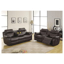 Homelegance Marille 9724BRW 2 pc Reclining Living Room set IMAGE 2