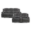  Homelegance Madrona 9989GY 2 pc Reclining Living Room set IMAGE 1