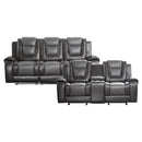 Homelegance Briscoe 9470GY 2 pc Reclining Living Room Set IMAGE 1