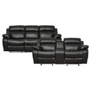  Homelegance Marille 9724BLK 2 pc Reclining Living Room Set IMAGE 1