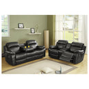  Homelegance Marille 9724BLK 2 pc Reclining Living Room Set IMAGE 4