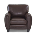 Manufacturer Color_Dark Brown -- Homelegance Rubin Stationary Leather Look Chair IMAGE 1