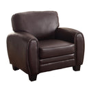  Manufacturer Color_Dark Brown -- Homelegance Rubin Stationary Leather Look Chair IMAGE 2