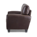  Manufacturer Color_Dark Brown -- Homelegance Rubin Stationary Leather Look Chair IMAGE 3