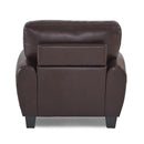  Manufacturer Color_Dark Brown -- Homelegance Rubin Stationary Leather Look Chair IMAGE 4