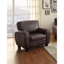  Manufacturer Color_Dark Brown -- Homelegance Rubin Stationary Leather Look Chair IMAGE 6