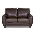 Manufacturer Color_Dark brown -- Homelegance Rubin Stationary Leather Look Loveseat IMAGE 1