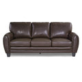  Manufacturer Color_Dark brown -- Homelegance Rubin Stationary Leather Look Sofa IMAGE 1