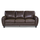  Manufacturer Color_Dark brown -- Homelegance Rubin Stationary Leather Look Sofa IMAGE 1