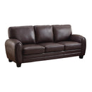  Manufacturer Color_Dark brown -- Homelegance Rubin Stationary Leather Look Sofa IMAGE 2