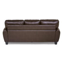  Manufacturer Color_Dark brown -- Homelegance Rubin Stationary Leather Look Sofa IMAGE 3