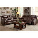  Homelegance Laurelton Manual Reclining Leather Match Loveseat 9636DB-2 IMAGE 2
