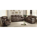  Homelegance Laurelton Manual Reclining Leather Match Loveseat 9636DB-2 IMAGE 3