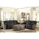  Manufacturer Color_Chocolate -- Homelegance Laurelton Reclining Fabric Loveseat with Console IMAGE 11