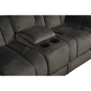  Manufacturer Color_Chocolate -- Homelegance Laurelton Reclining Fabric Loveseat with Console IMAGE 6