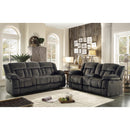  Manufacturer Color_Chocolate -- Homelegance Laurelton Reclining Fabric Loveseat with Console IMAGE 8