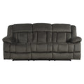  Manufacturer Color_Chocolate -- Homelegance Laurelton Reclining Fabric Sofa IMAGE 1