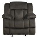  Manufacturer Color_Chocolate -- Homelegance Laurelton Glider Fabric Recliner IMAGE 1