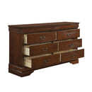  Color_Cherry -- Homelegance Mayville 6 Drawer Dresser IMAGE 3