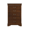  Color_Cherry -- Homelegance Mayville 5 Drawer Chest IMAGE 1