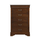  Color_Cherry -- Homelegance Mayville 5 Drawer Chest IMAGE 1