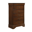 Color_Cherry -- Homelegance Mayville 5 Drawer Chest IMAGE 2