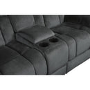  Manufacturer Color_Charcoal -- Laurelton 9636CC-2 Double Glider Reclining Love Seat with Center Console IMAGE 6
