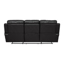  Manufacturer Color_Black -- Homelegance Marille Reclining Leather Look Sofa IMAGE 3