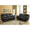  Manufacturer Color_Black -- Homelegance Marille Reclining Leather Look Sofa IMAGE 6