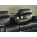  Manufacturer Color_Black -- Homelegance Marille Reclining Leather Look Sofa IMAGE 9