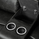  Manufacturer Color_Black -- Homelegance Marille Reclining Leather Look Loveseat with Console IMAGE 6
