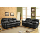  Manufacturer Color_Black -- Homelegance Marille Reclining Leather Look Loveseat with Console IMAGE 7