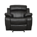  Manufacturer Color_Black -- Homelegance Marille Glider Leather Look Recliner IMAGE 1