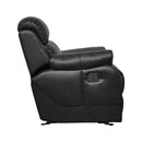  Manufacturer Color_Black -- Homelegance Marille Glider Leather Look Recliner IMAGE 3