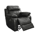  Manufacturer Color_Black -- Homelegance Marille Glider Leather Look Recliner IMAGE 5