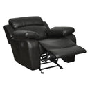  Manufacturer Color_Black -- Homelegance Marille Glider Leather Look Recliner IMAGE 6