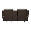  Manufacturer Color_Brown -- Marille 9724BRW-2 Double Glider Reclining Love Seat with Center Console IMAGE 3